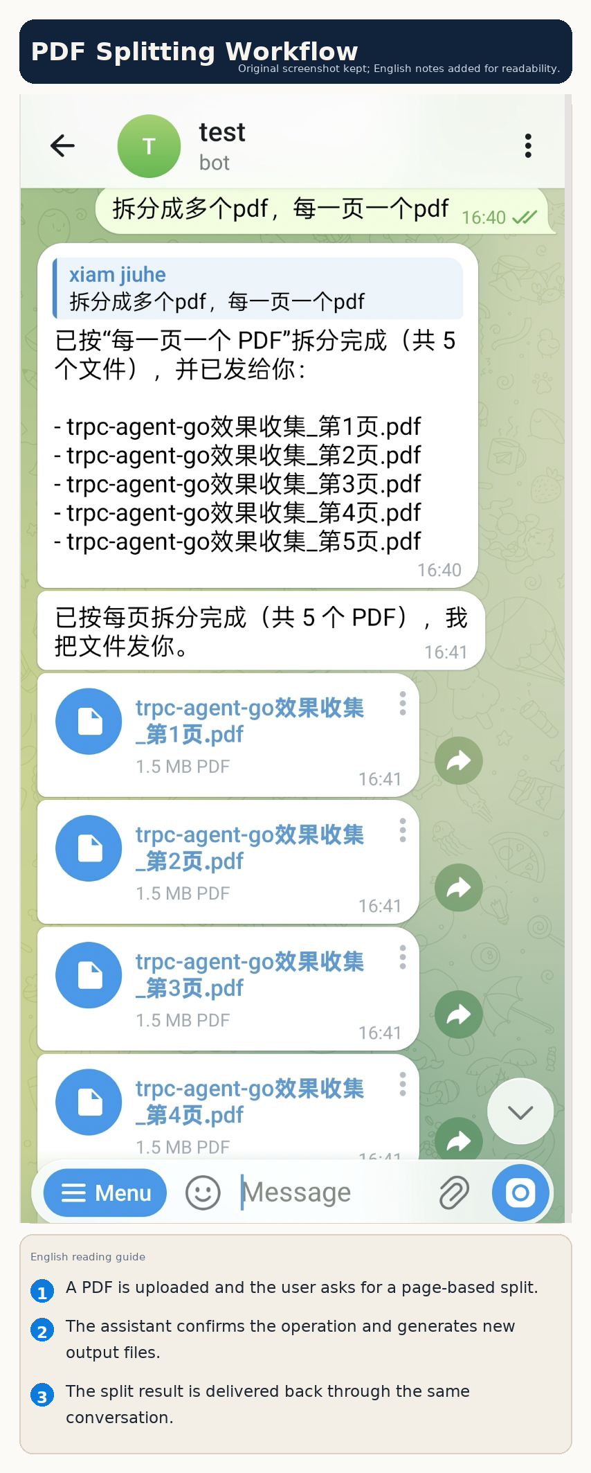 Splitting a PDF into multiple files or pages