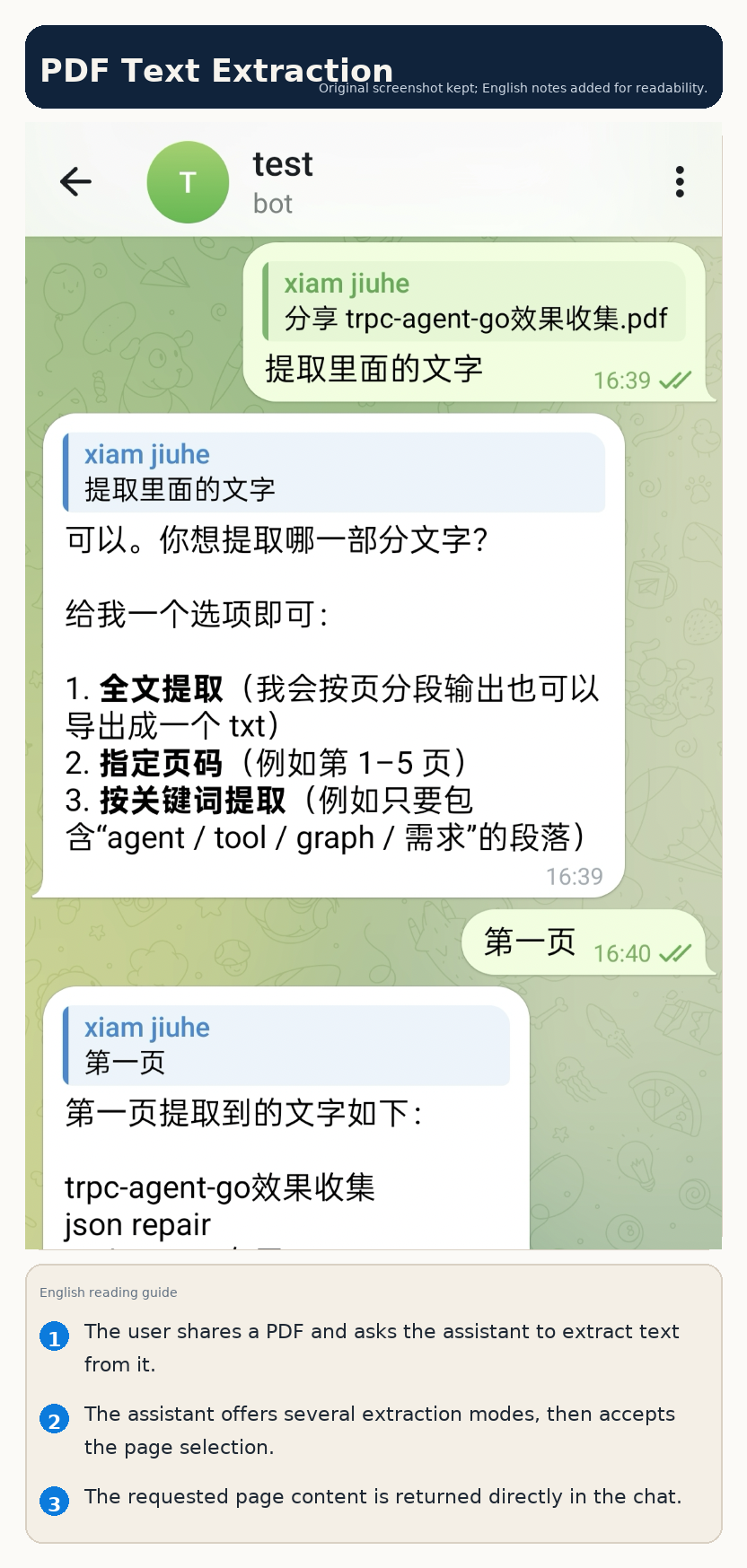 Extracting text from a PDF